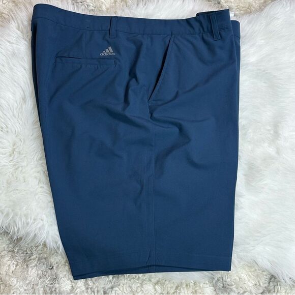 Adidas Blue Flat Front Tailored Shorts - Picture 9 of 10